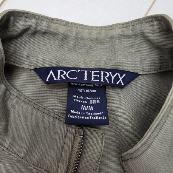 Arc'Teryx Crosswire canvas zip jacket fatigue utility green gray - Picture 7 of 11